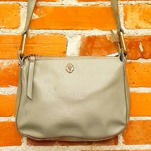 Anne Klein Gray Leather Small Cross Body bag